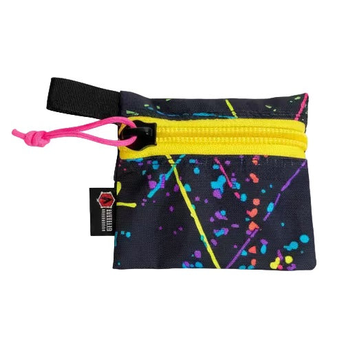 Truckie Small EDC Pouch by Recycled Firefighter - alternate angle showing zipper and clip detail.