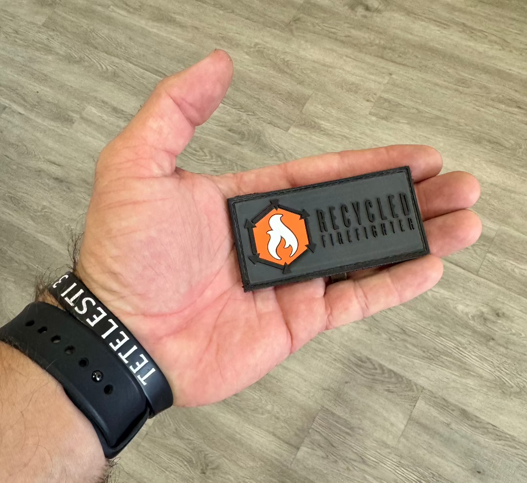 Recycled Firefighter Rubber Velcro Patch Limited Edition