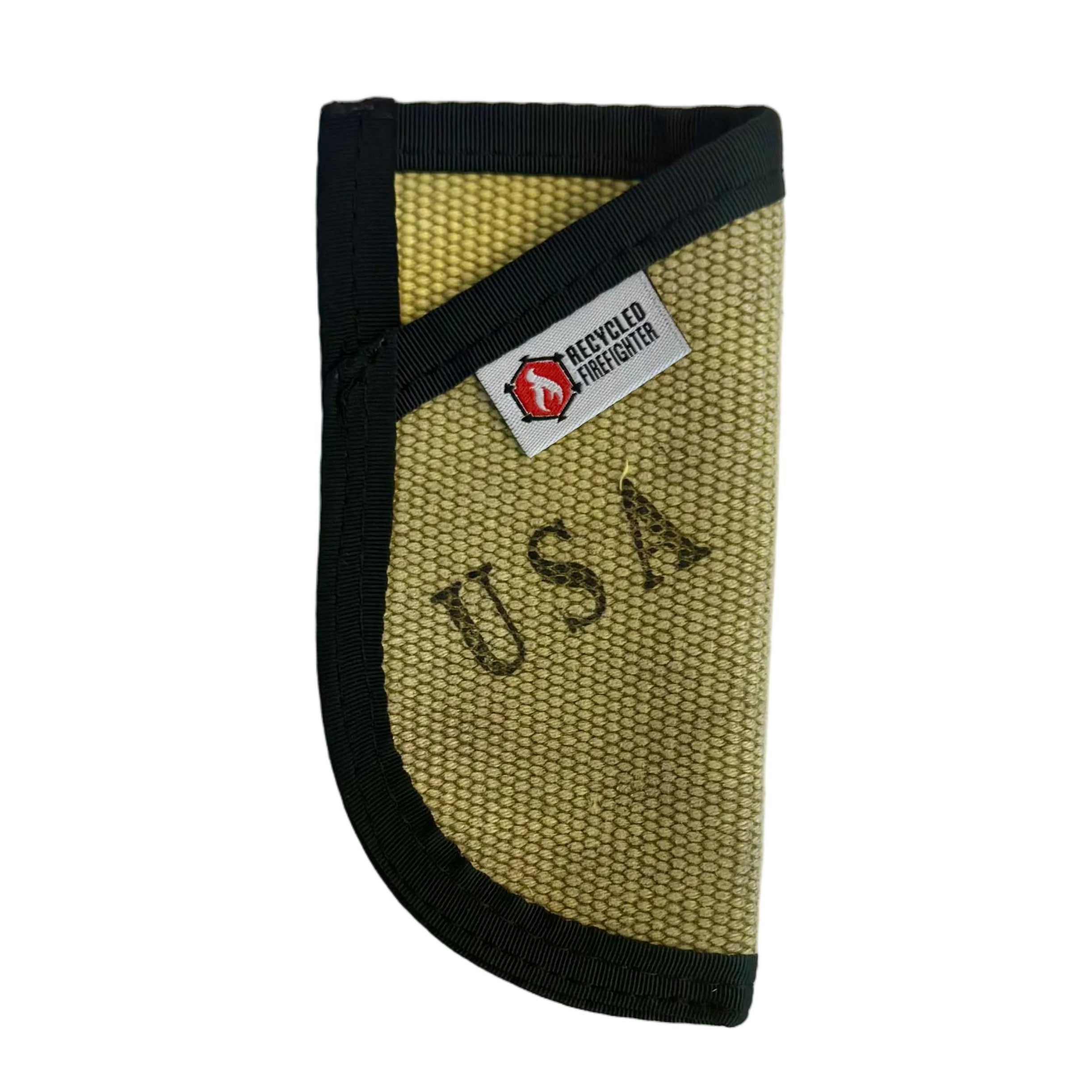 EDC Pocket Caddy by Recycled Firefighter - slim curved sleeve from vintage fire hose for everyday carry.
