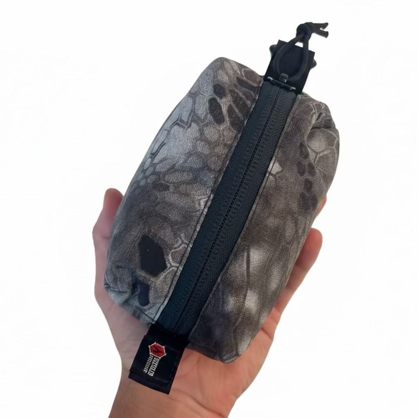 Hot Shot Commander Keychain Pouch by Recycled Firefighter - 6 by 3.5 by 3.5 inch USA-made EDC pouch with heavy-duty clip.