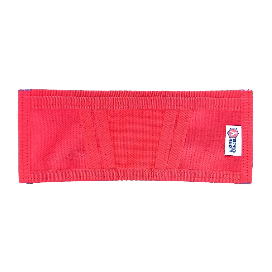 The Lieutenant Wallet Firehose in pink fire hose by Recycled Firefighter. Tactical design meets professional durability standards.