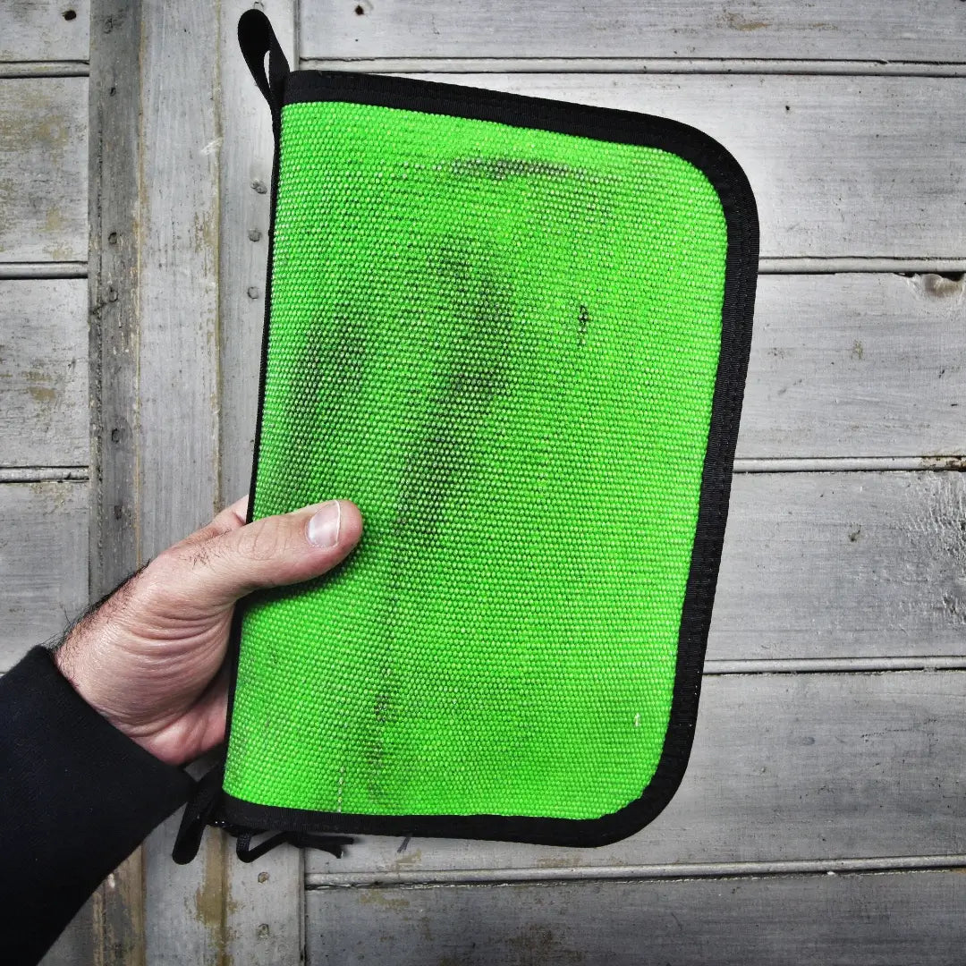 Recycled Firefighter Green and Black Major Dopp Bag Large. Professional-grade tactical construction for daily operations.