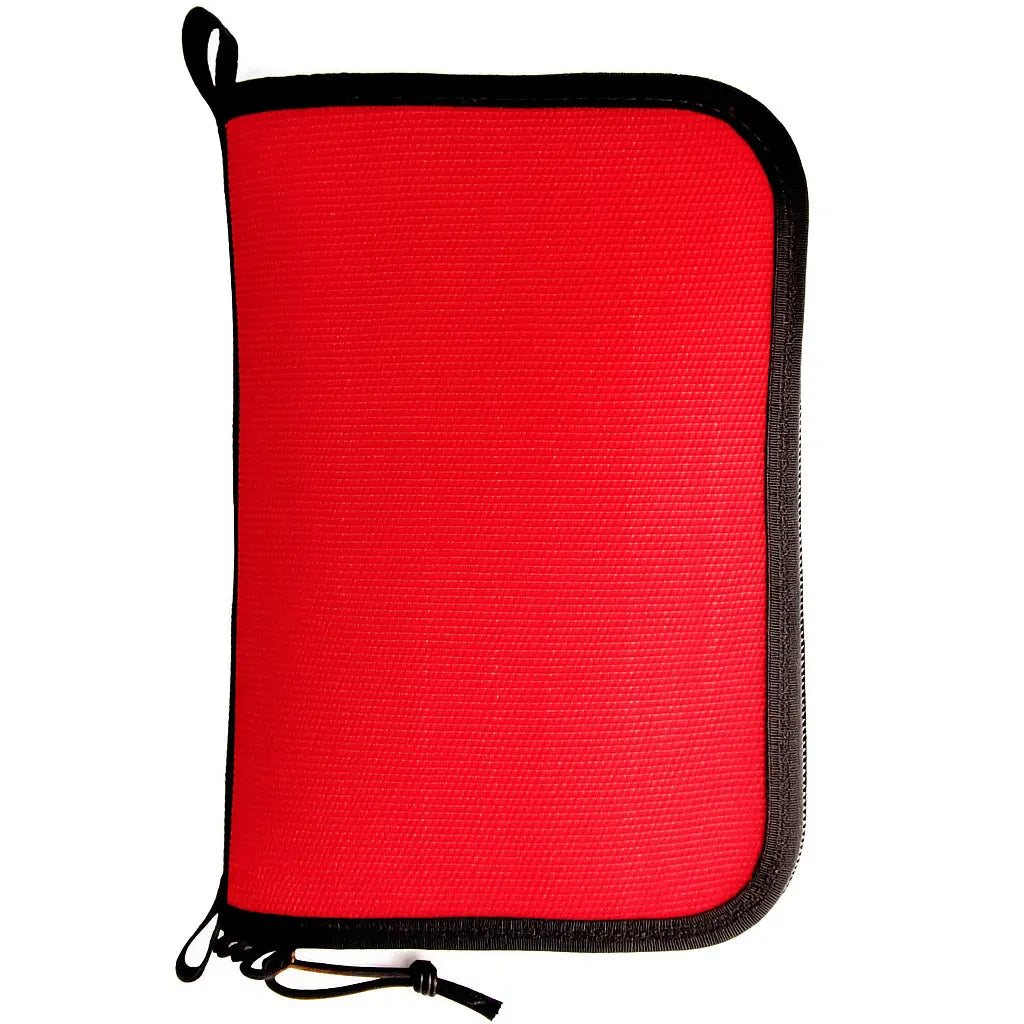 The Red and Black Major Dopp Bag Large from Recycled Firefighter. Tactical quality meets professional design standards.