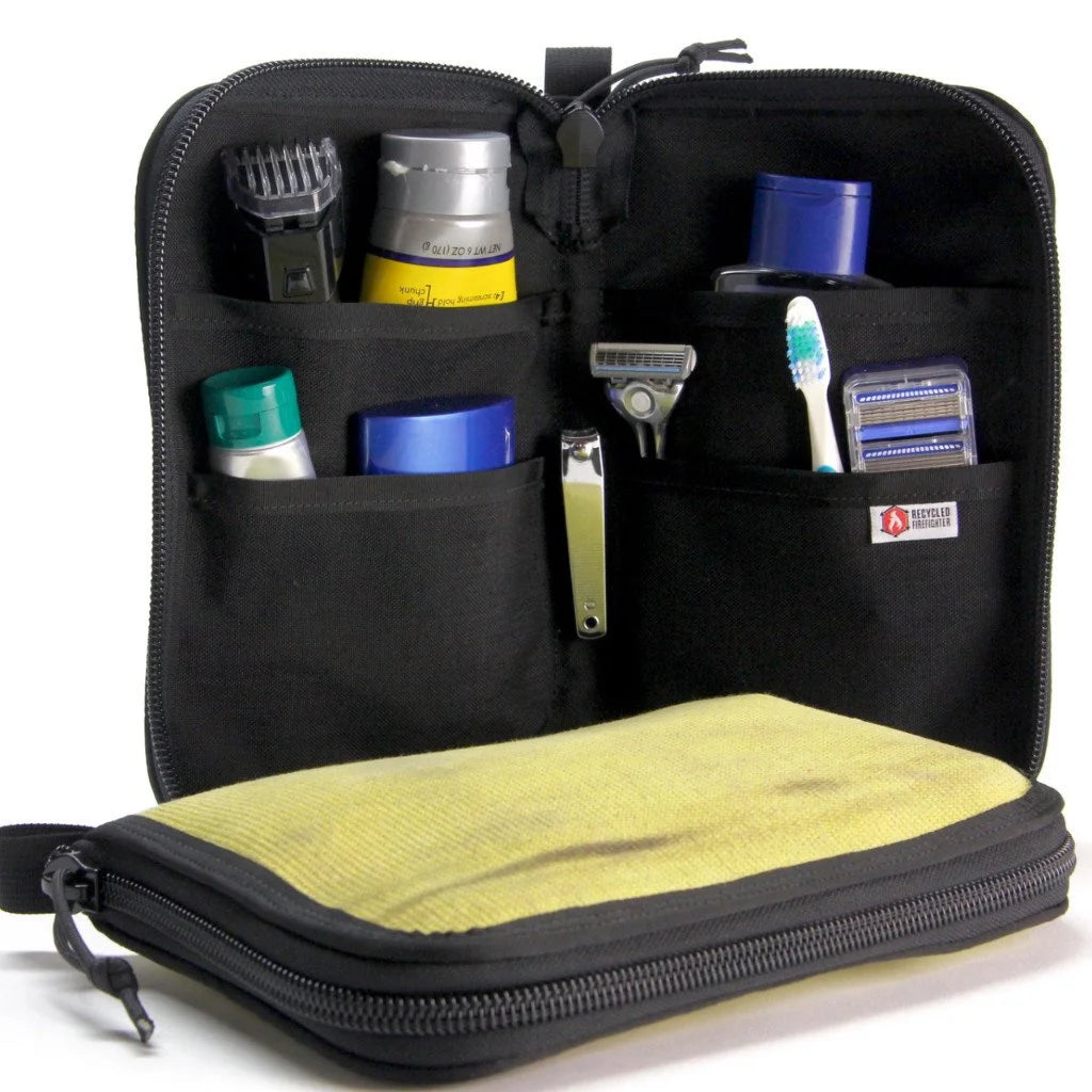 Professional Major Dopp Bag Large by Recycled Firefighter. Honors first responder service with durability.