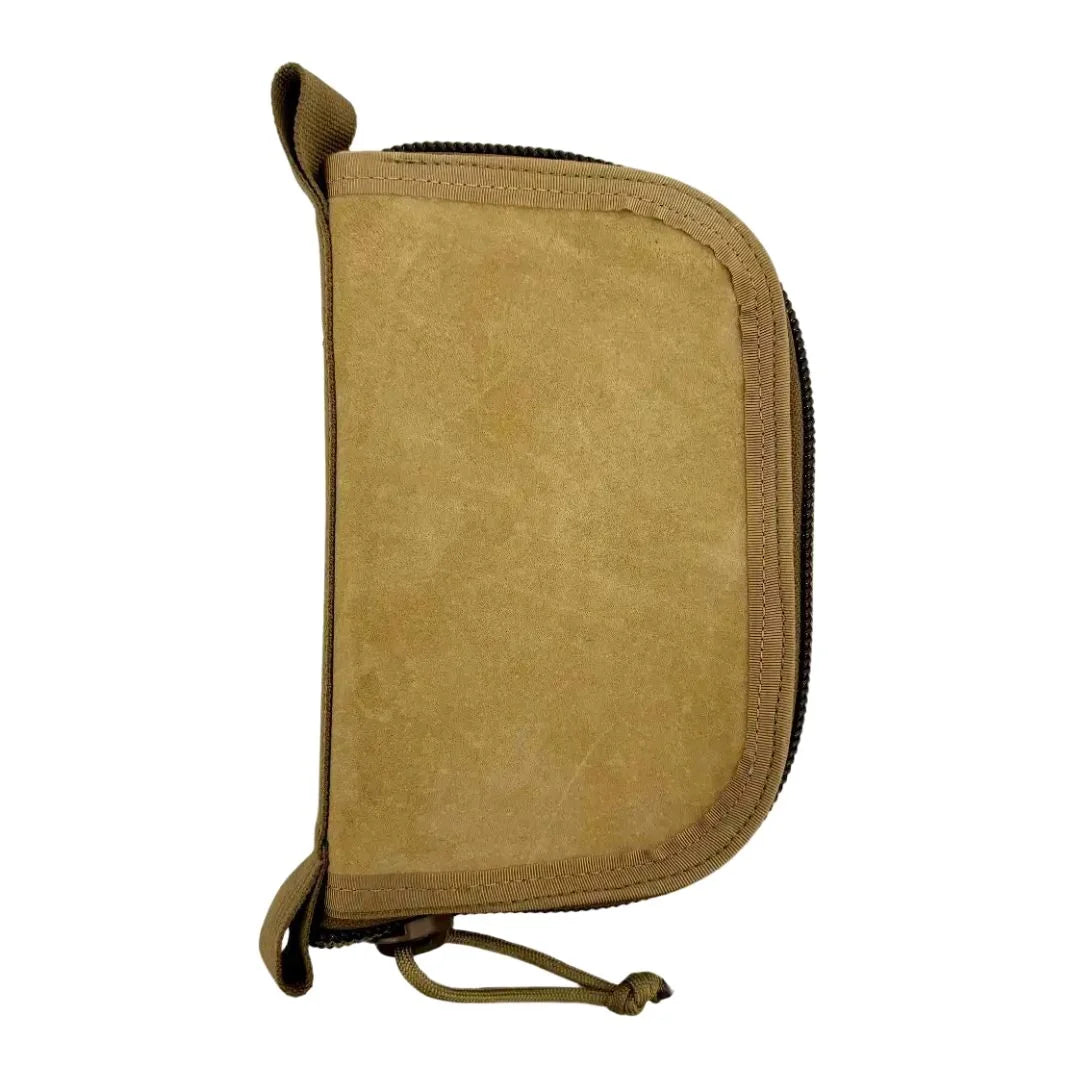 Recycled Firefighter presents the Major Dopp Bag Small in Coyote Leather and Coyote. Professional design meets everyday durability.