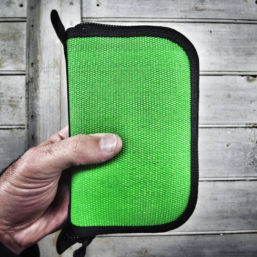 Recycled Firefighter Major Dopp Bag Small featuring Green and Black. Durable construction honors service with professional quality.