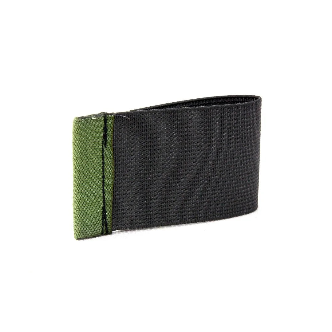 Recycled Firefighter presents the Minimalist Elastic Card Band Wallet in olive drab. Professional design meets everyday durability.