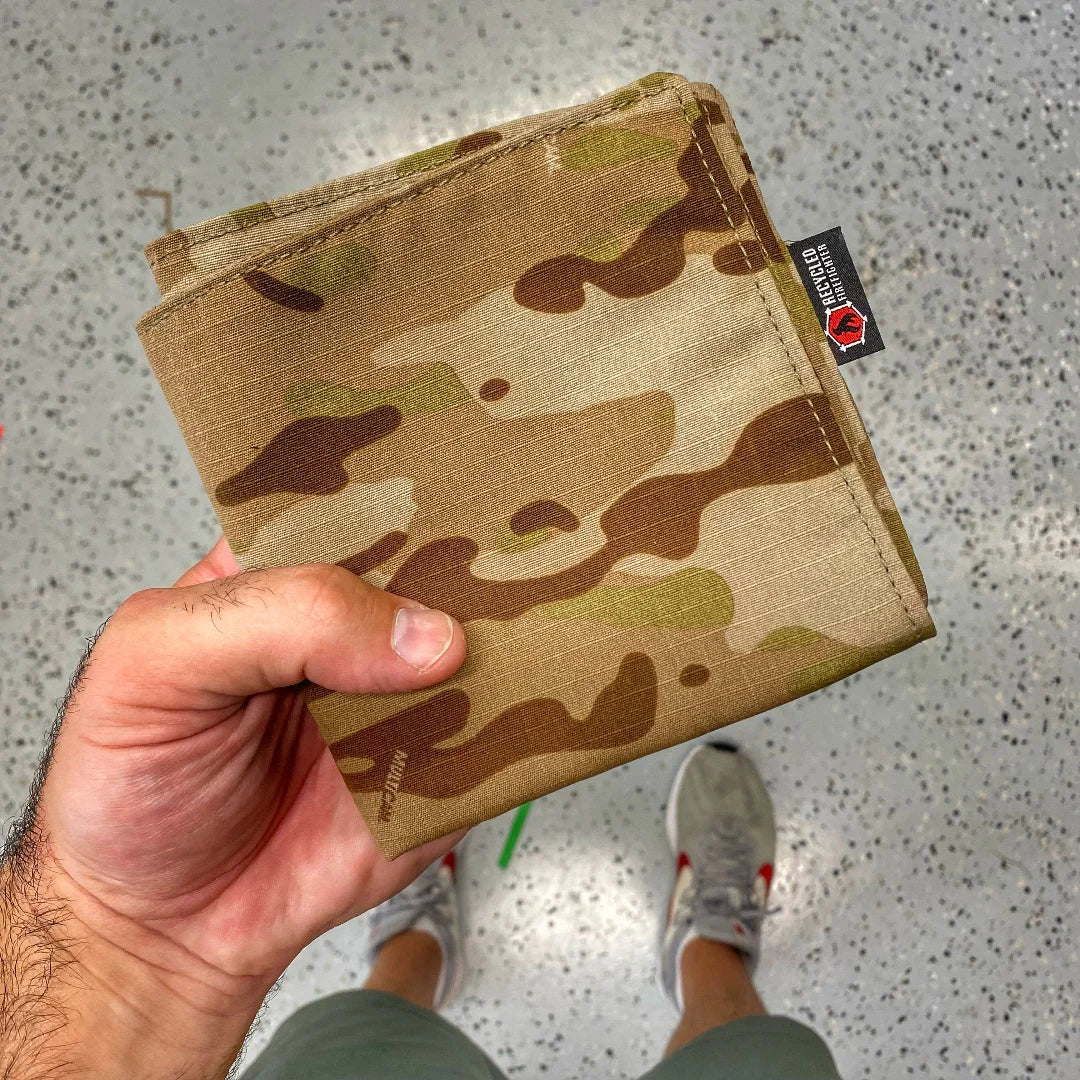 Recycled Firefighter presents the Multicam Hank Limited in multicam arid. Professional design meets everyday durability.