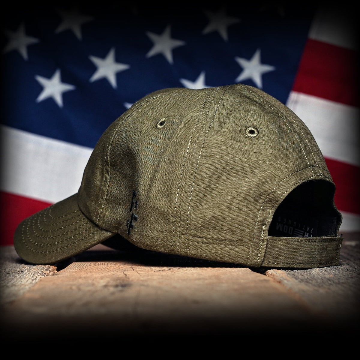 OD Green Ripstop Full Fabric American Flag Range Hat