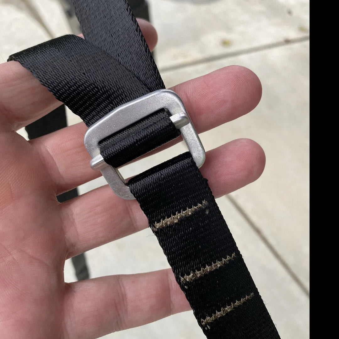 Recycled Firefighter Parachute Hammock featuring olive drab. Durable construction honors service with professional quality.