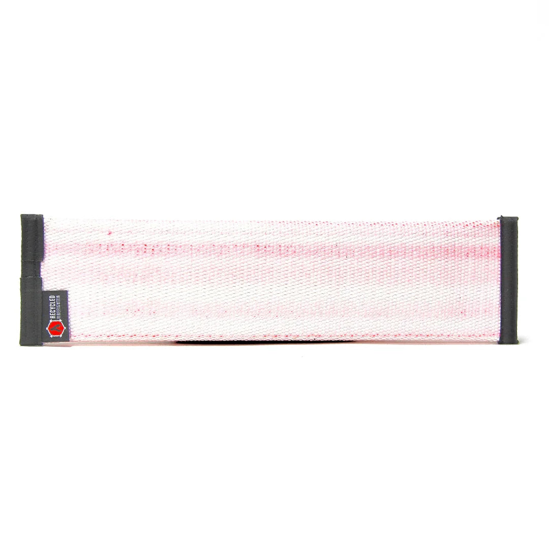 Professional-grade Recycled Fire Hose Dog Fetch Toy Regular in white from Recycled Firefighter. Quality tactical design for first responders.