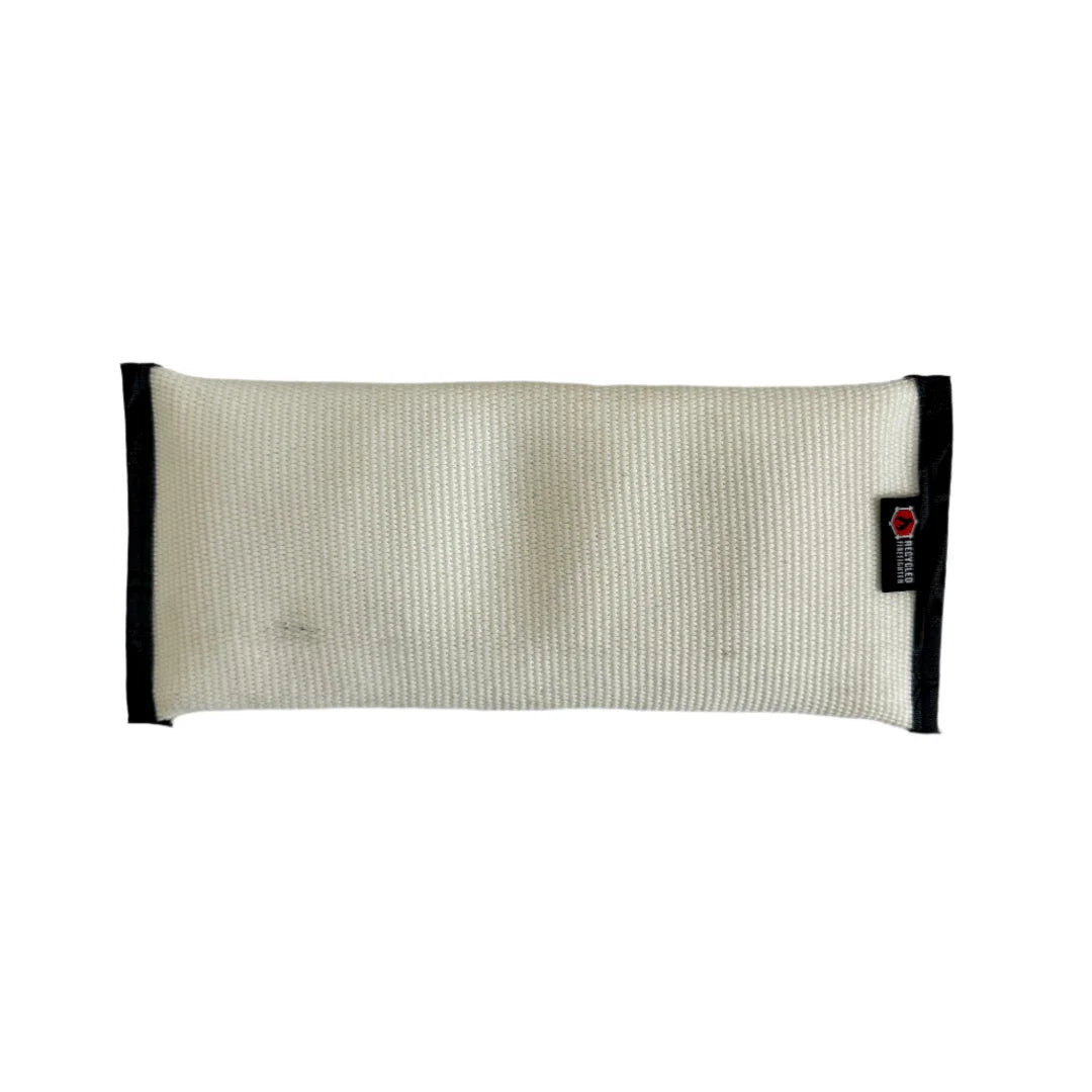 Recycled Firefighter Recycled Fire Hose Dog Fetch Toy Regular featuring white-typhon-10.5"x4.5". Durable construction honors service with professional quality.