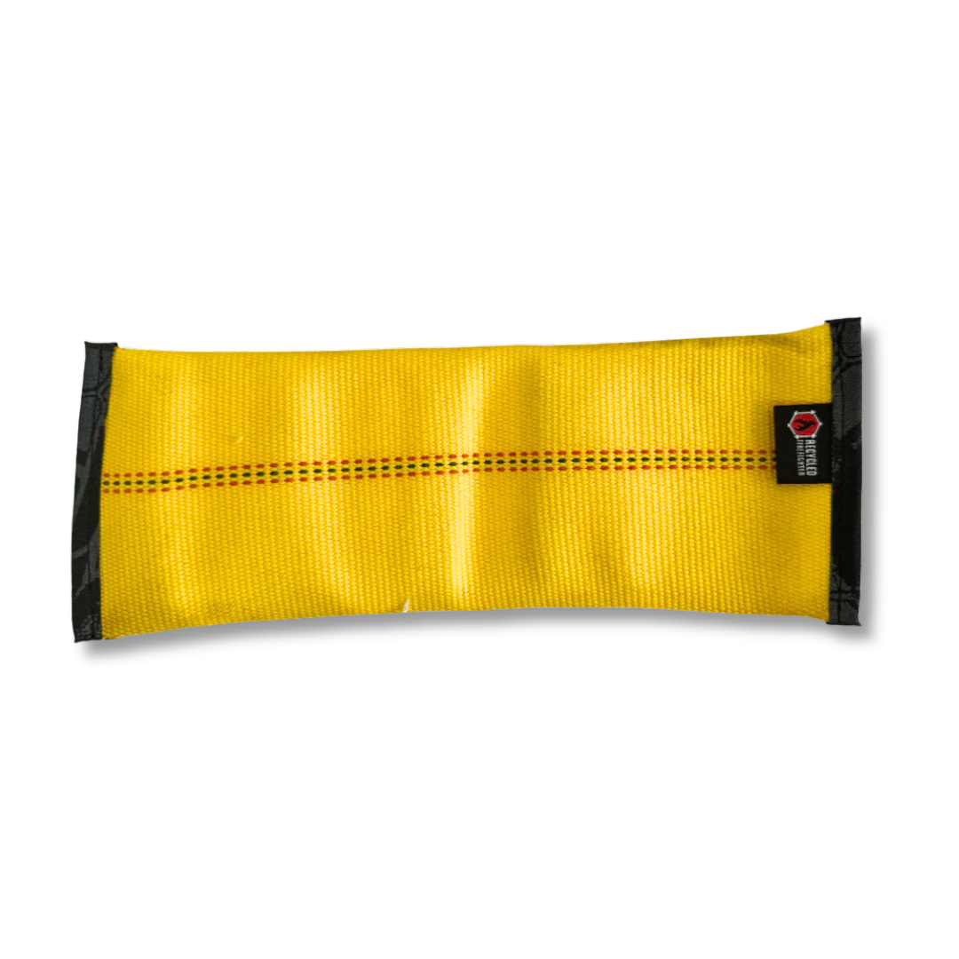 Recycled Fire Hose Dog Fetch Toy - XL in Yellow Typhon Recycledfirefighter