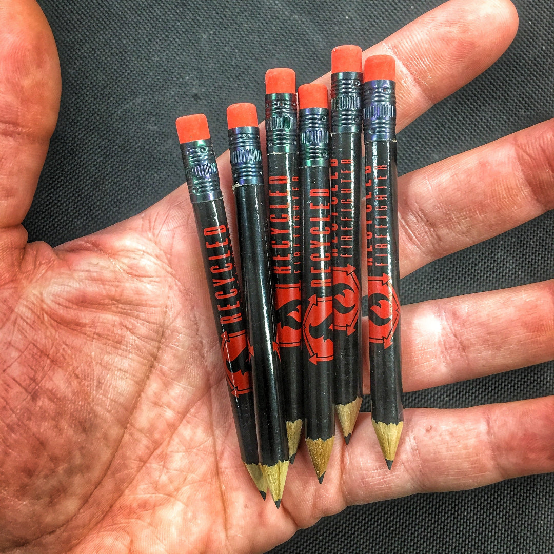 Recycled Firefighter Black Pencil