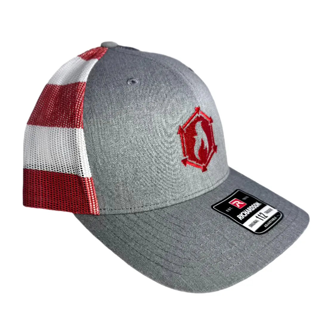 Recycled Firefighter Logo Hat by Recycled Firefighter - Grey-American-Flag. Reliable tactical gear for professional daily operations.