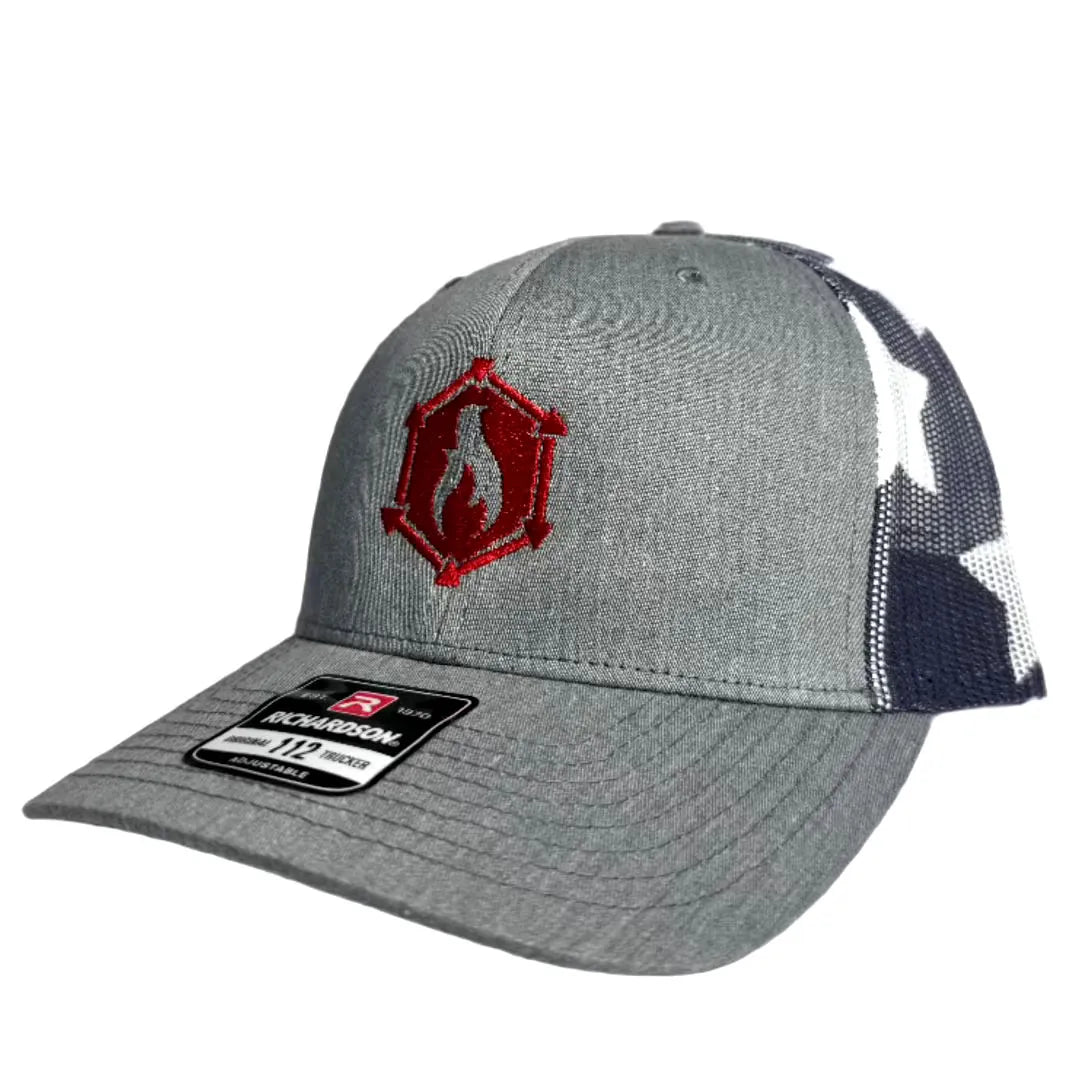 Recycled Firefighter Logo Hat by Recycled Firefighter - Grey-American-Flag. Reliable tactical gear for professional daily operations.