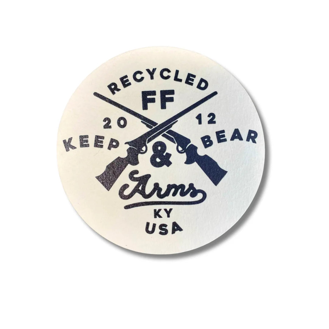 Professional Coaster in coaster bear arms by Recycled Firefighter. Tactical design honors first responder service with quality materials.