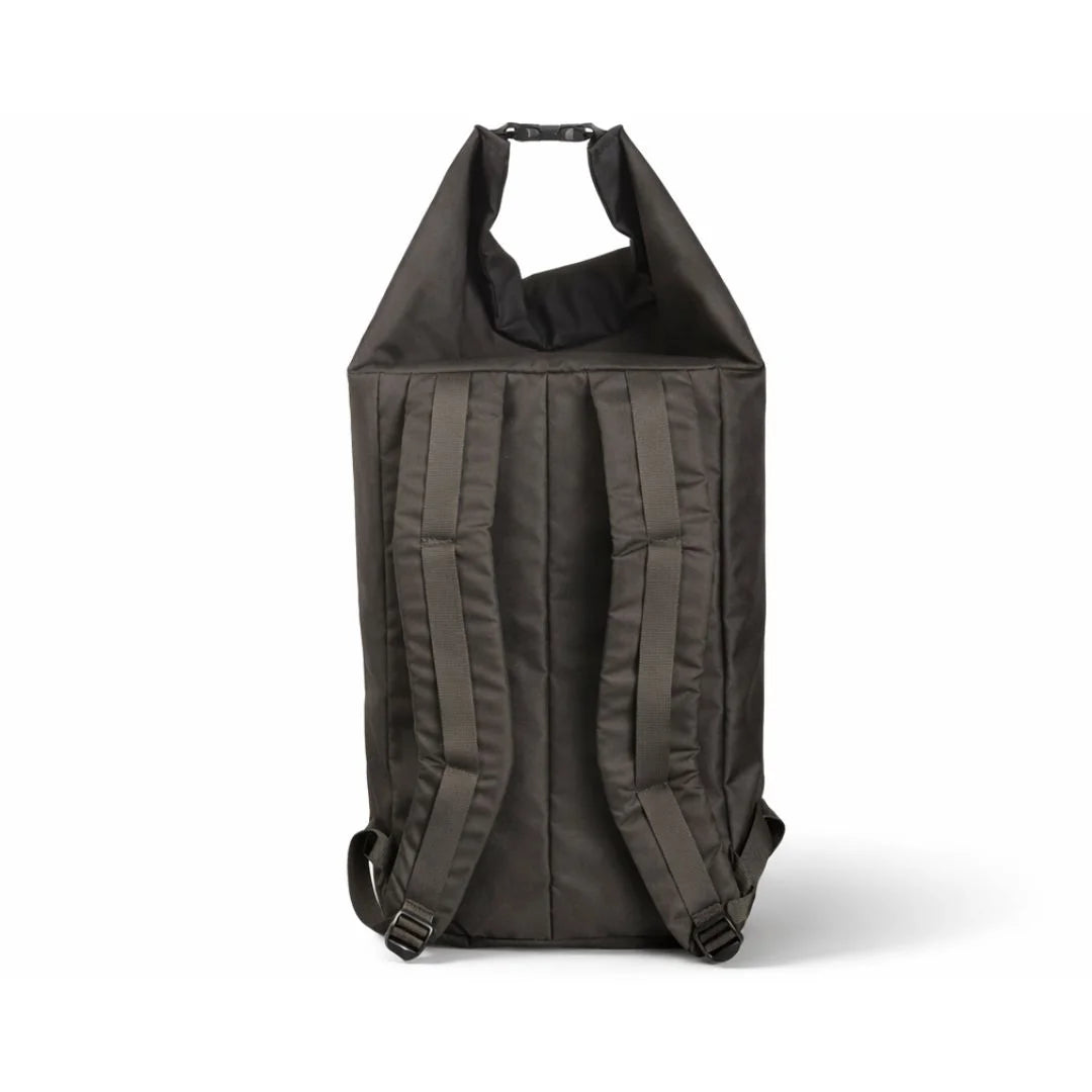 Tactical Roll Top Duffle Backpack featuring Black by Recycled Firefighter. Durable construction designed for professional operations.