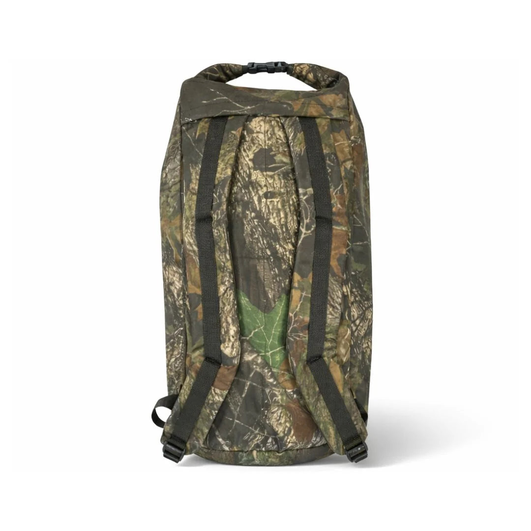 The Roll Top Duffle Backpack in Realtree from Recycled Firefighter. Professional-grade quality for everyday tactical use and operations.