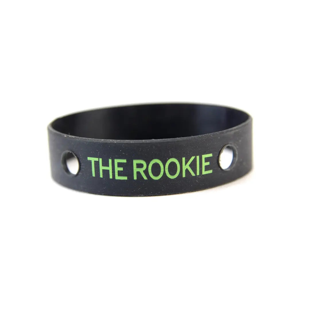 The Green and Black Rookie Wallet Band from Recycled Firefighter. Tactical quality meets professional design standards.