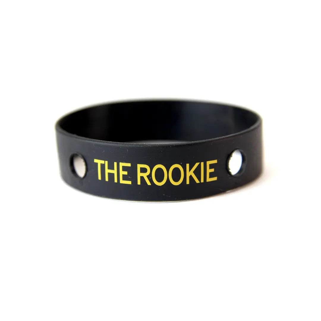 Recycled Firefighter's Yellow and Black Rookie Wallet Band. Quality tactical gear built for demanding professional use.