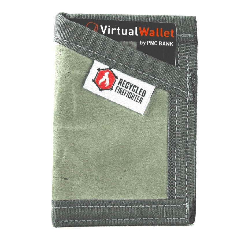 FOLIAGE GREY Sergeant Wallet - Combat Boot Leather Edition Wallet Recycled Firefighter