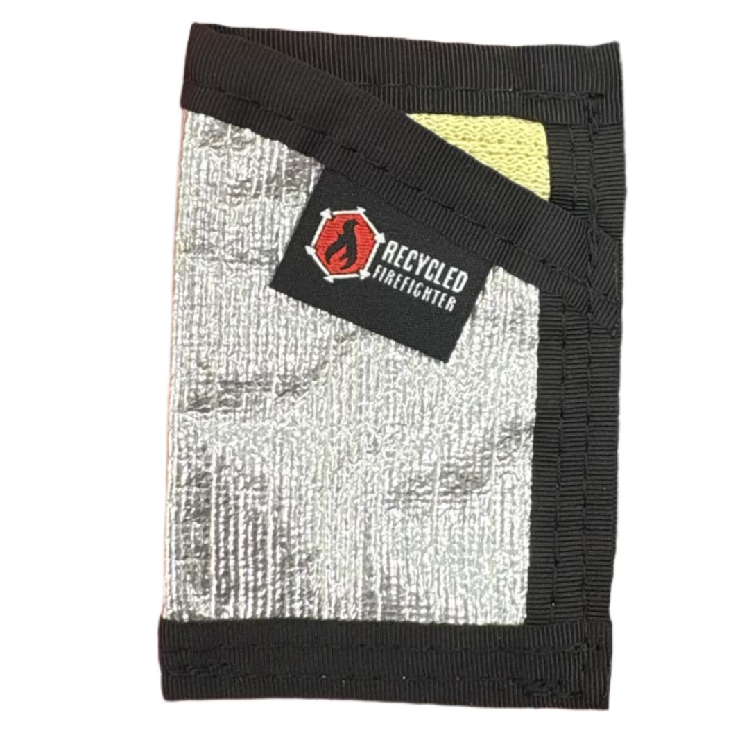 Sergeant Wallet Bunker Gear Edition Silver Shield - Black Recycledfirefighter