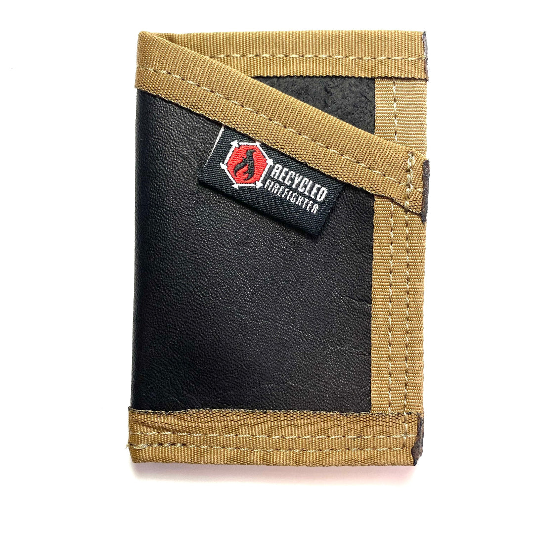 Sergeant Wallet Combat Boot Leather Edition Coyote and Black Recycledfirefighter