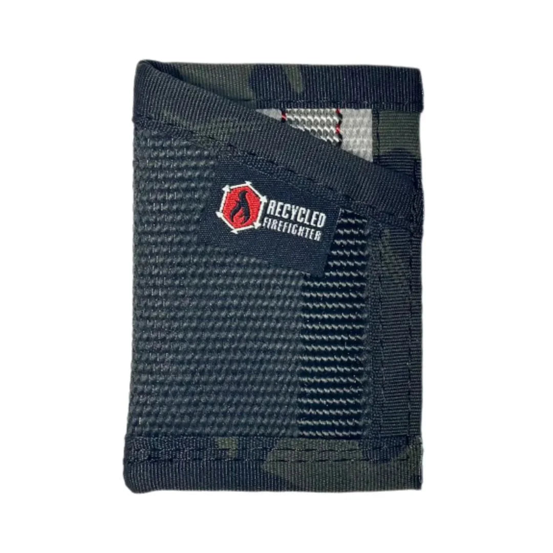 Tactical black and multicam black Sergeant Wallet by Recycled Firefighter. Dual-tone design provides cohesive professional appearance.