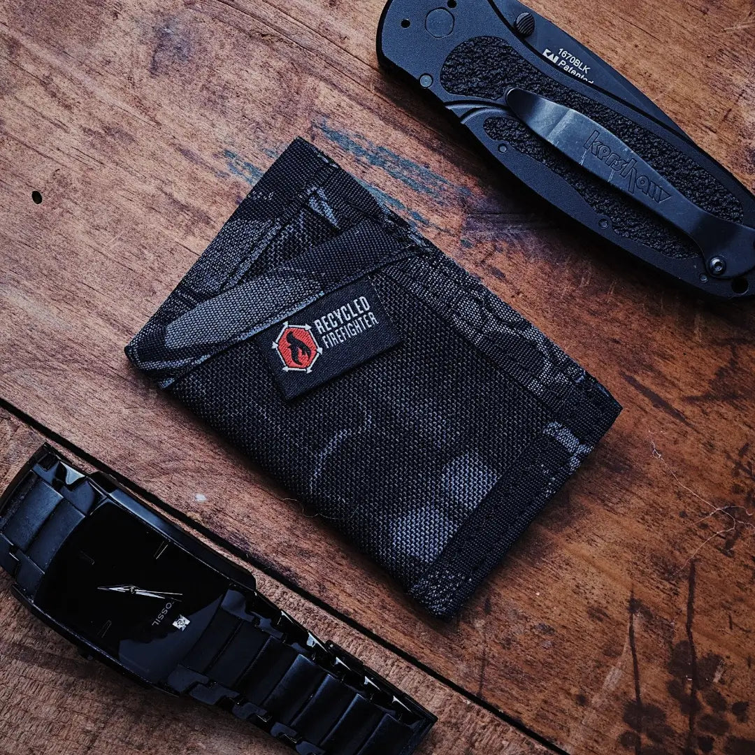 Sergeant Nylon Wallet by Recycled Firefighter. Durable nylon construction organizes cards and cash for daily professional use.
