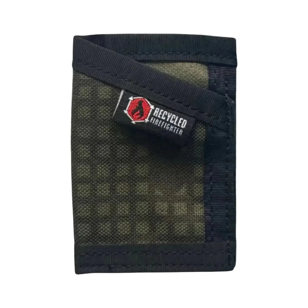 Desert night cam Sergeant Nylon Wallet by Recycled Firefighter. Low-light optimized pattern enhances concealment after dark.