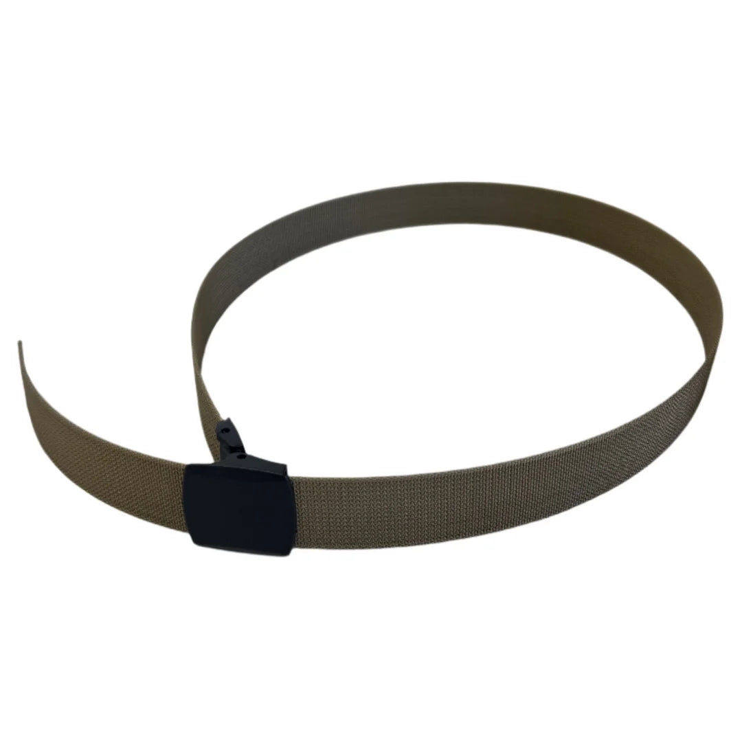 Recycled Firefighter coyote Single Layer EDC Belt Plastic Ykk Buckle. Professional-grade tactical construction for daily operations.