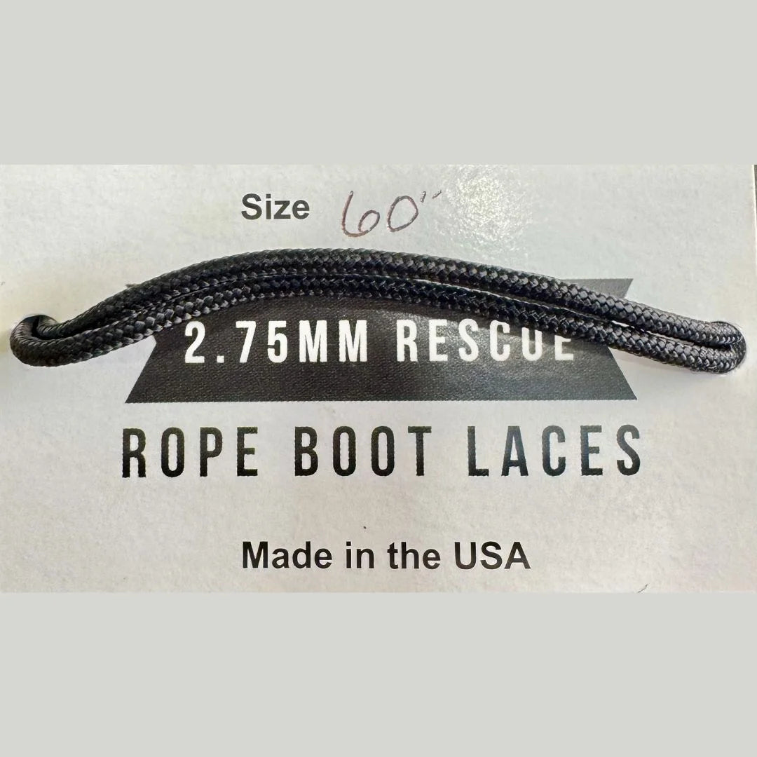 Recycled Firefighter's Sterling Rope Boot Laces in Sterling Rope Boot Laces. Built tough for demanding professional and tactical applications.