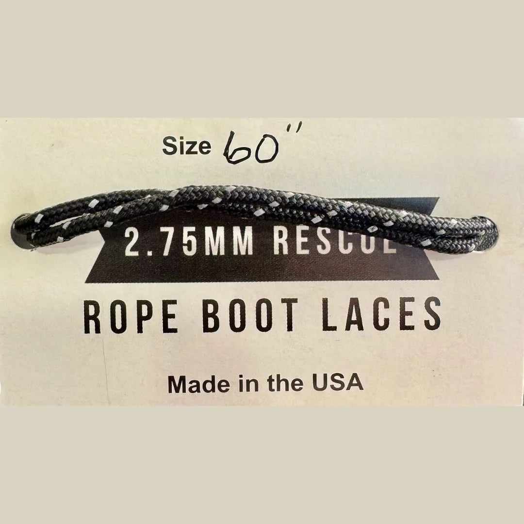 Recycled Firefighter's Sterling Rope Boot Laces in Sterling Rope Boot Laces. Built tough for demanding professional and tactical applications.