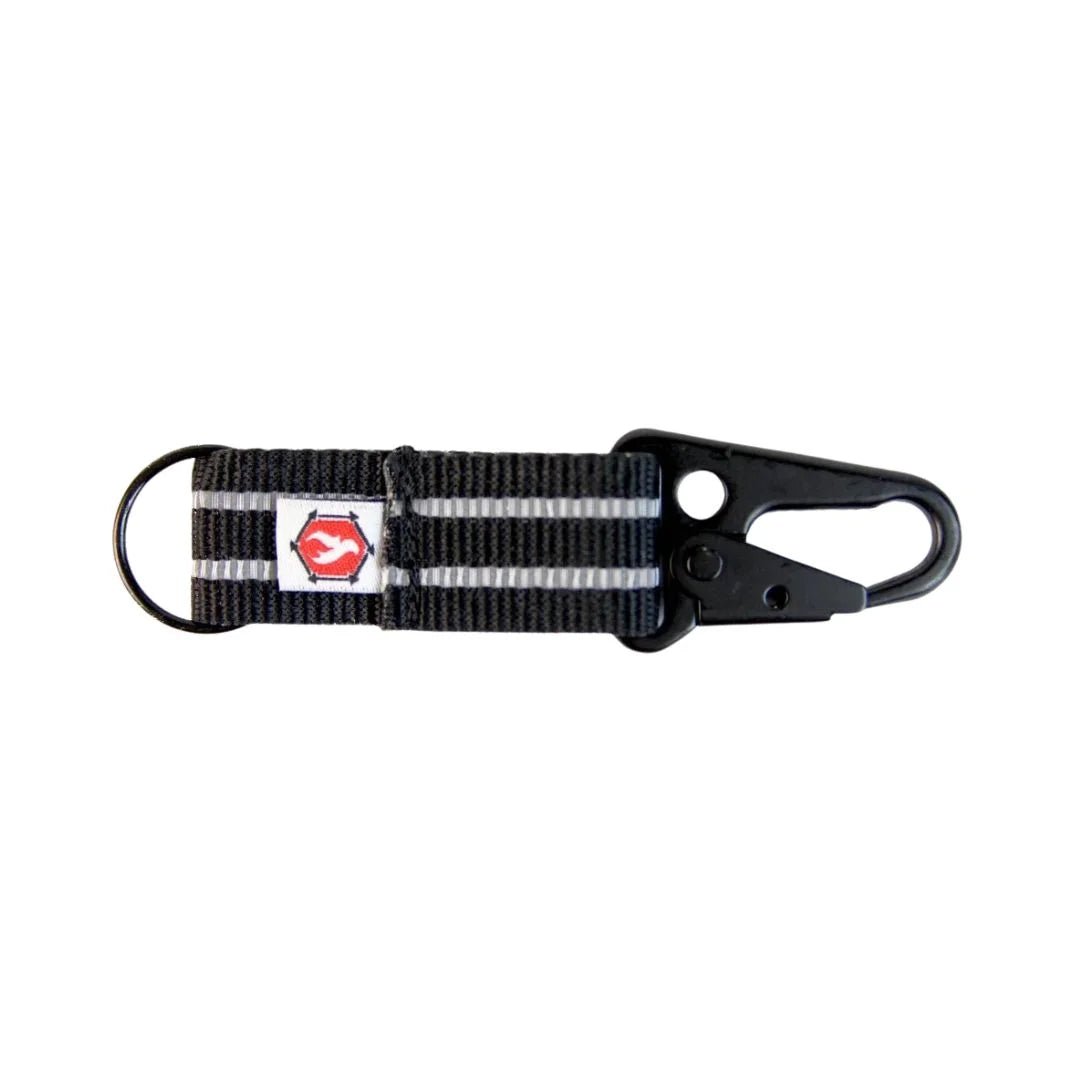 Recycled Firefighter Black The Chauffeur Durable keychain clip. Professional-grade tactical construction for daily operations.