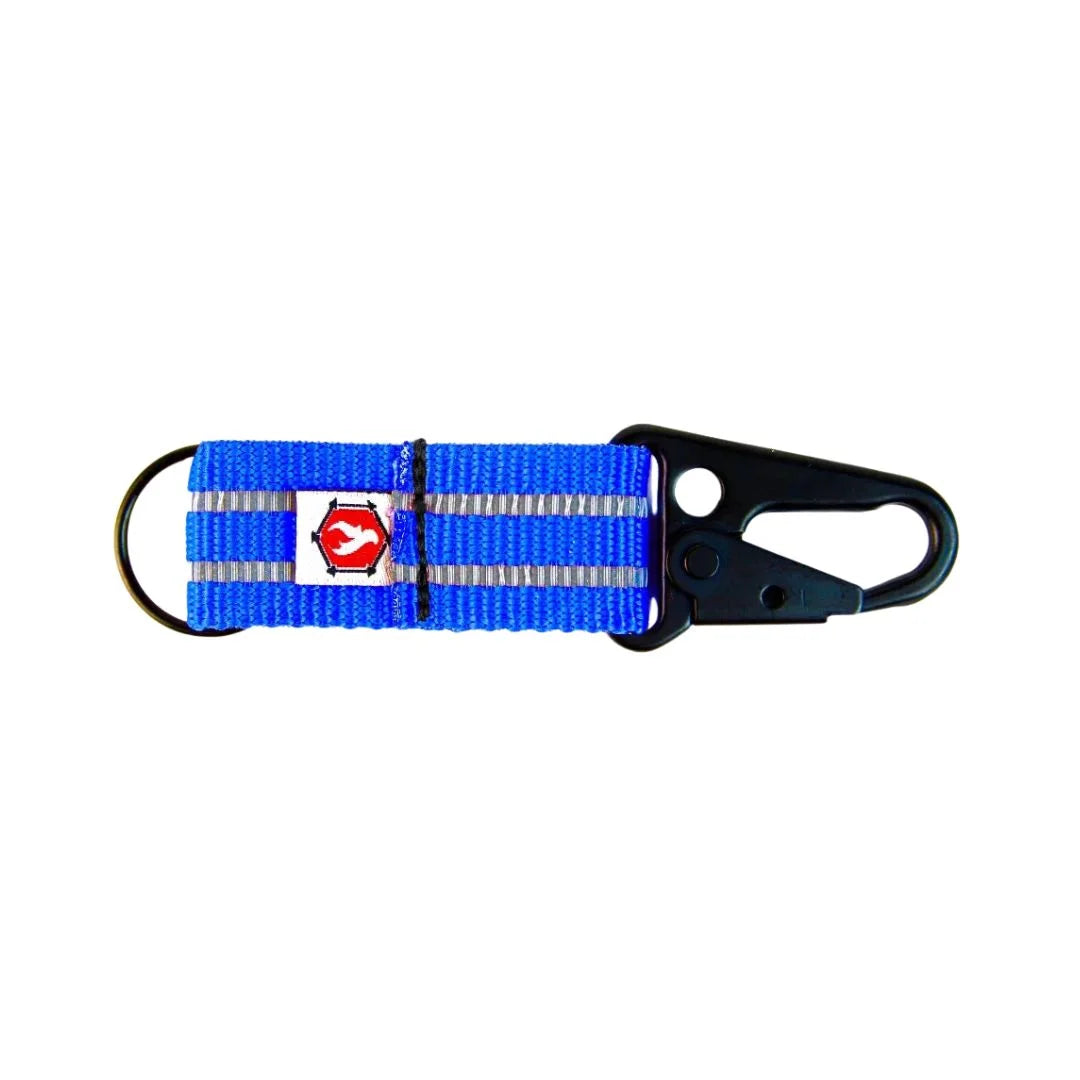 Recycled Firefighter's The Chauffeur Durable keychain clip in Blue. Built tough for demanding professional and tactical applications.