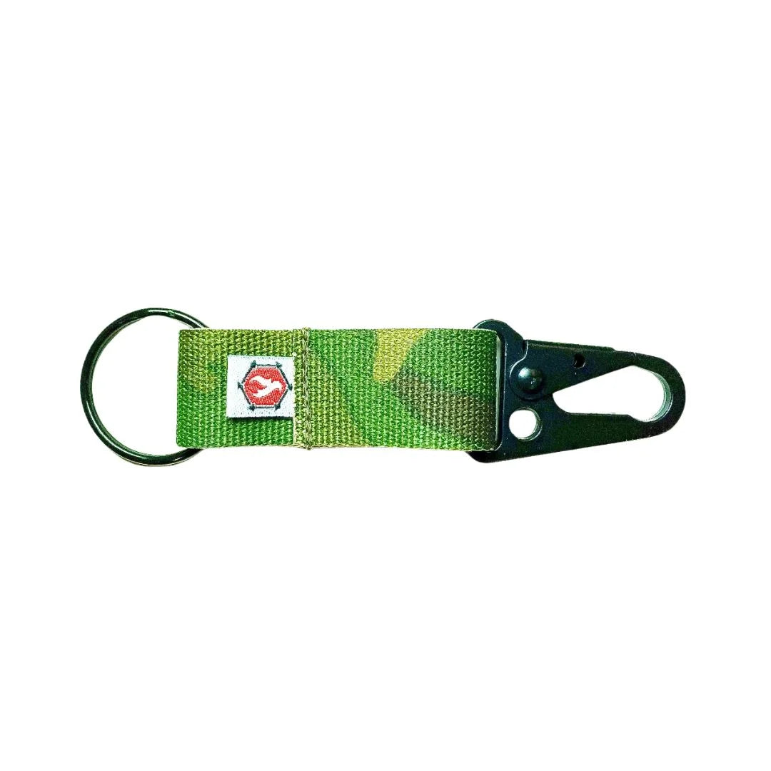 Tactical The Chauffeur Durable keychain clip featuring Multicam Tropic by Recycled Firefighter. Durable construction designed for professional operations.