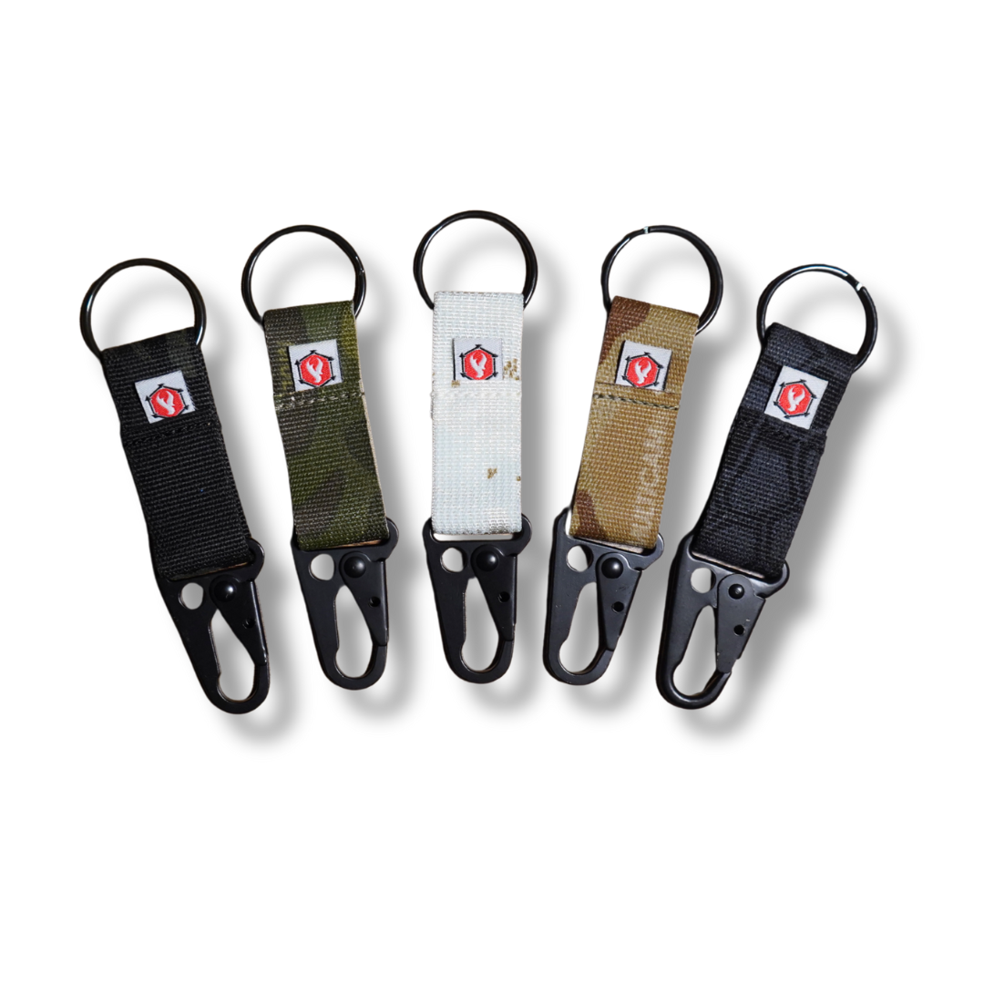 The Chauffeur - Durable keychain clip Recycledfirefighter Multicamblack, Multicam Arid, Typhon, Multicam Tropic, and Pencott Snowdrift