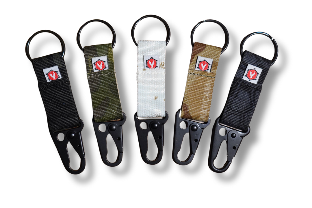 The Chauffeur - Durable keychain clip Recycledfirefighter Multicamblack, Multicam Arid, Typhon, Multicam Tropic, and Pencott Snowdrift