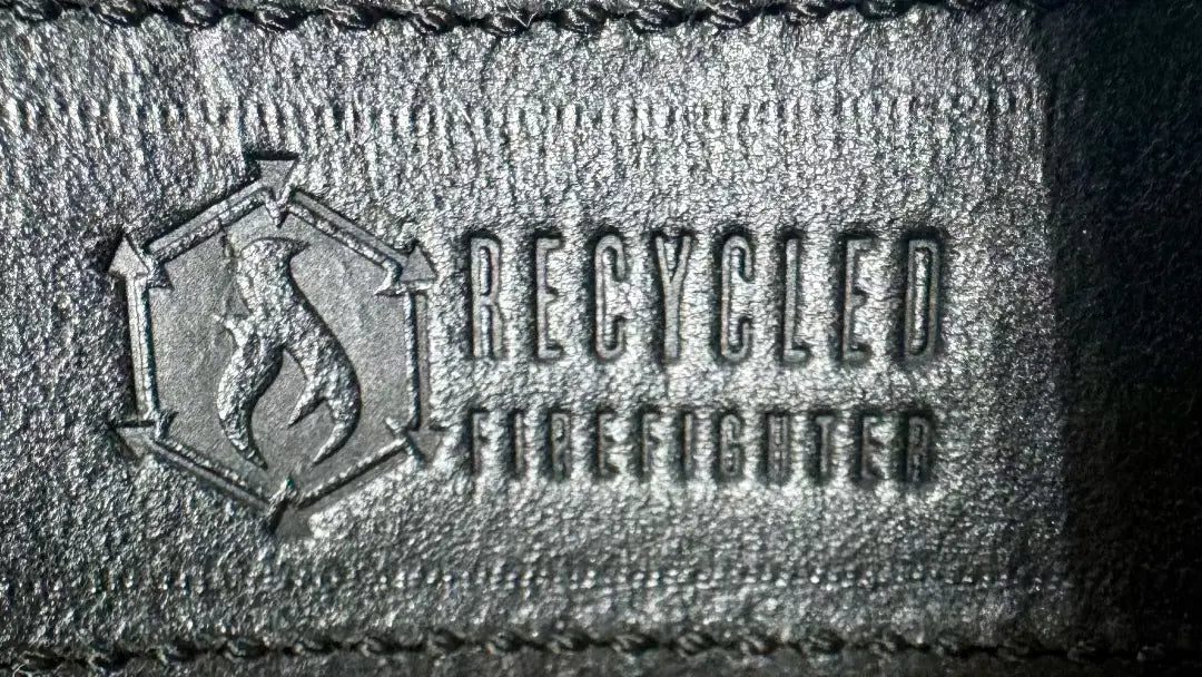 Thin Red Line Premium Leather Belt in Thin Red Line Premium Leather Belt by Recycled Firefighter. Durable professional gear for tactical applications.