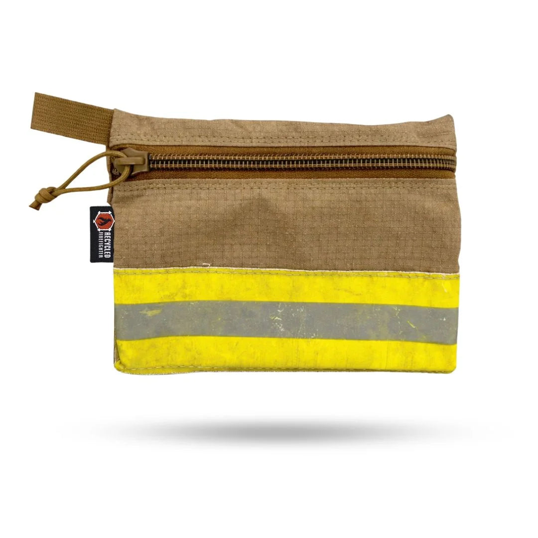 Truckie Large in vintage bunker gear - brown by Recycled Firefighter. Durable professional gear for tactical applications.