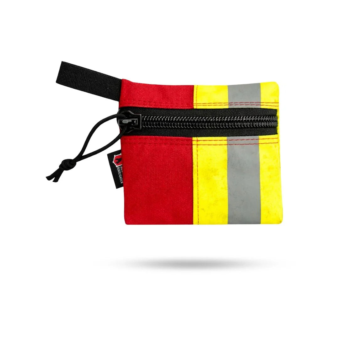 The Vintage Bunker Gear - Red edition Truckie Small from Recycled Firefighter. Tactical quality designed for demanding professionals.