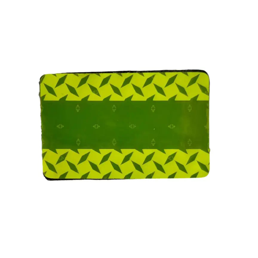 Hi-Viz Volt Yellow - Shiny & DIamond Pattern Frontline Reflective Series Patch Repurposed Firefighter Gear by Recycled Firefighter. Quality tactical gear celebrating first responder heritage.