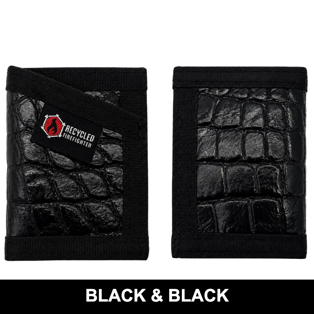 Sergeant Wallet Slim Gator - BLACK & BLACK