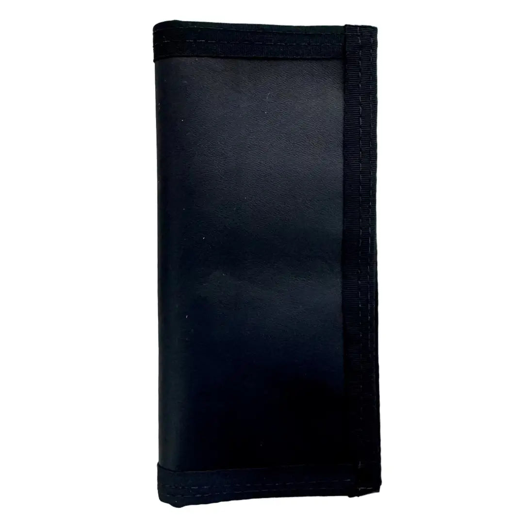 Long Wallet (No-Snap Edition) in Blue Hose by Recycled Firefighter. Durable professional gear for tactical applications.