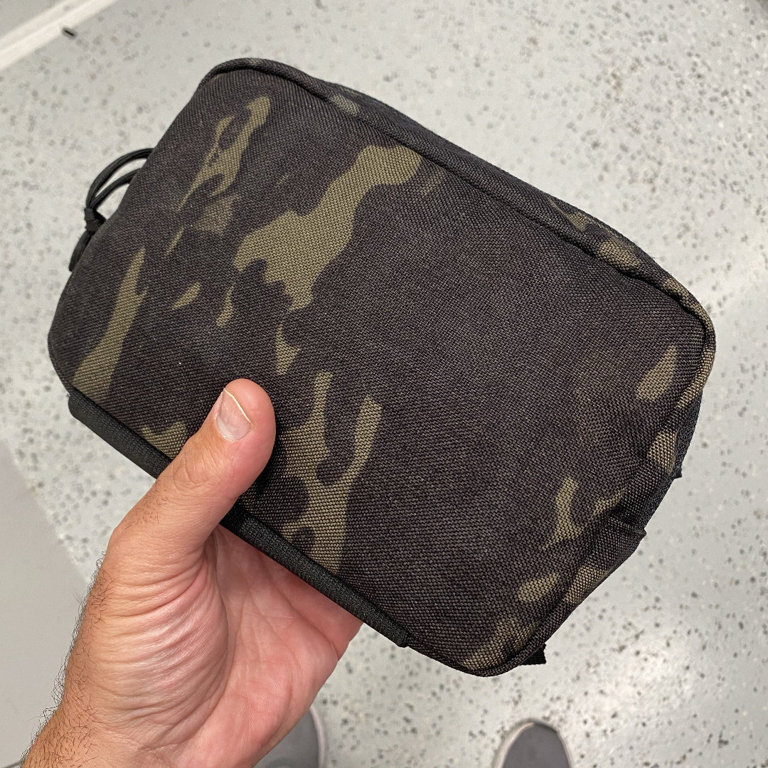 Tactical Minimalist Woodland Fanny Pack featuring multicamblack by Recycled Firefighter. Durable construction designed for professional operations.