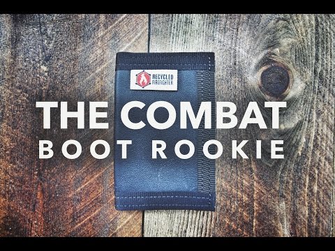 Rookie Wallet - Combat Boot Leather Edition product video by Recycled Firefighter