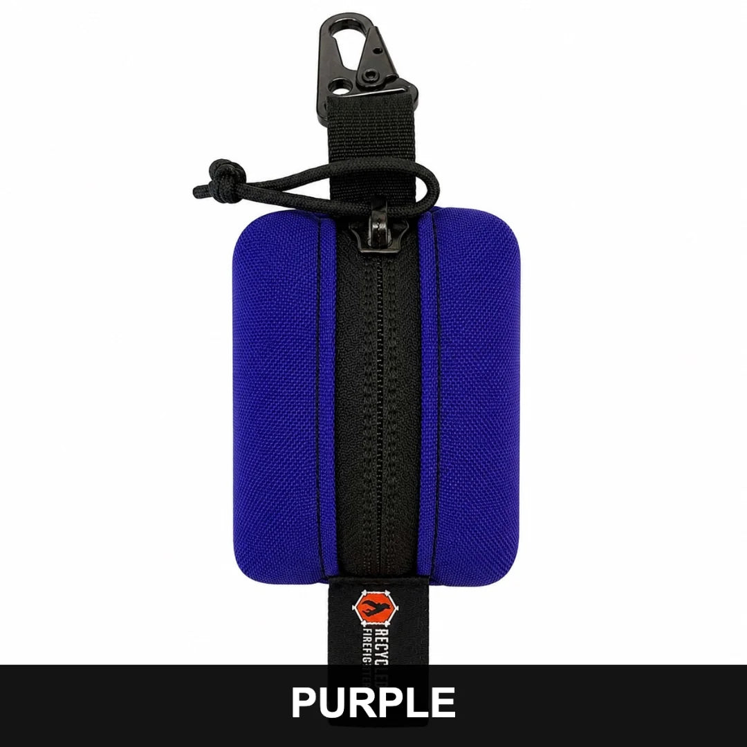 Recycled Firefighter Hot Shot Scout Keychain Pouch in Purple, featuring a distinctive colorway, compact rugged construction, and secure zippered storage for everyday essentials.