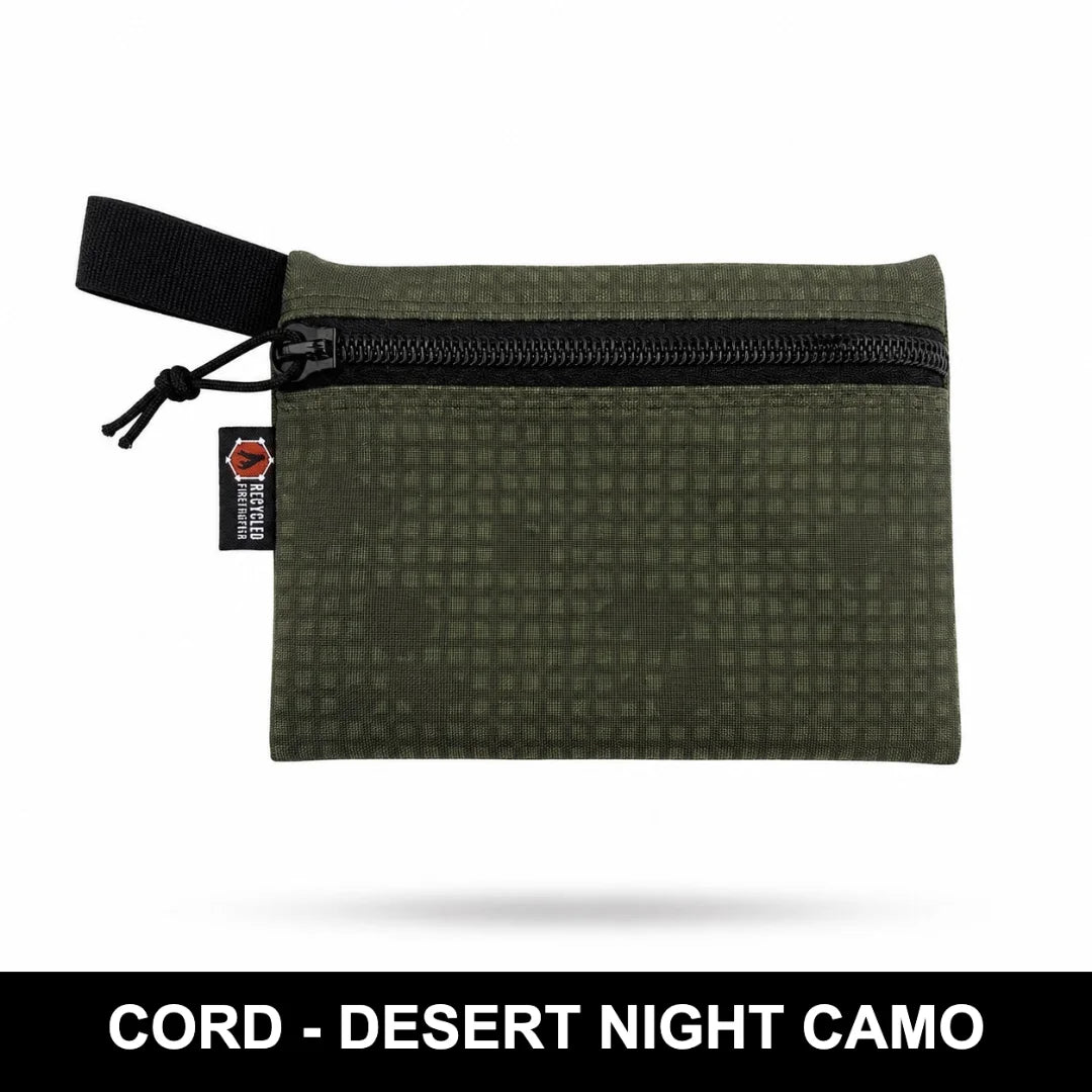 Cordura Desert Night Camo Truckie Medium by Recycled Firefighter pouch with tactical camouflage styling, durable fabric, and secure storage for everyday gear.