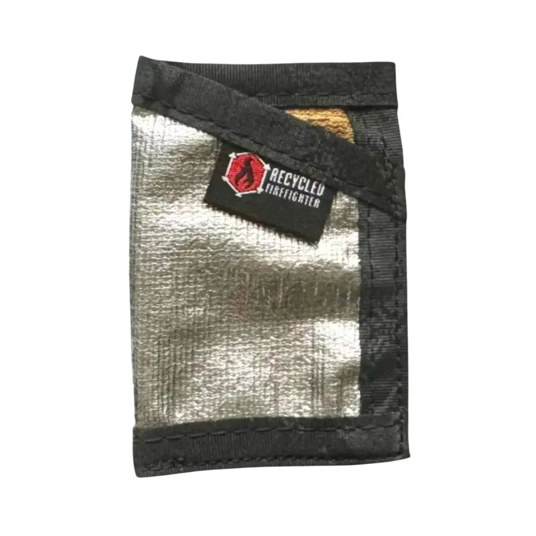 Safety stripe typhon Sergeant Wallet by Recycled Firefighter. Bunker gear meets advanced camo for tactical professionals.
